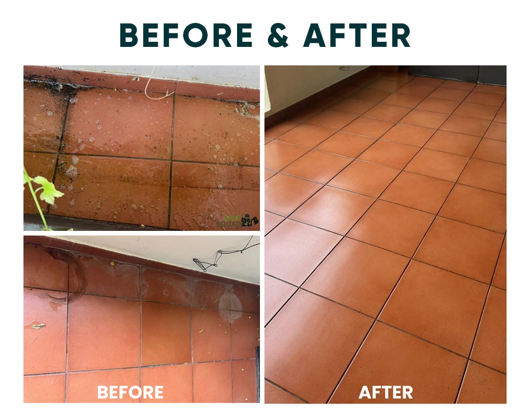 cleaning brown stained tile