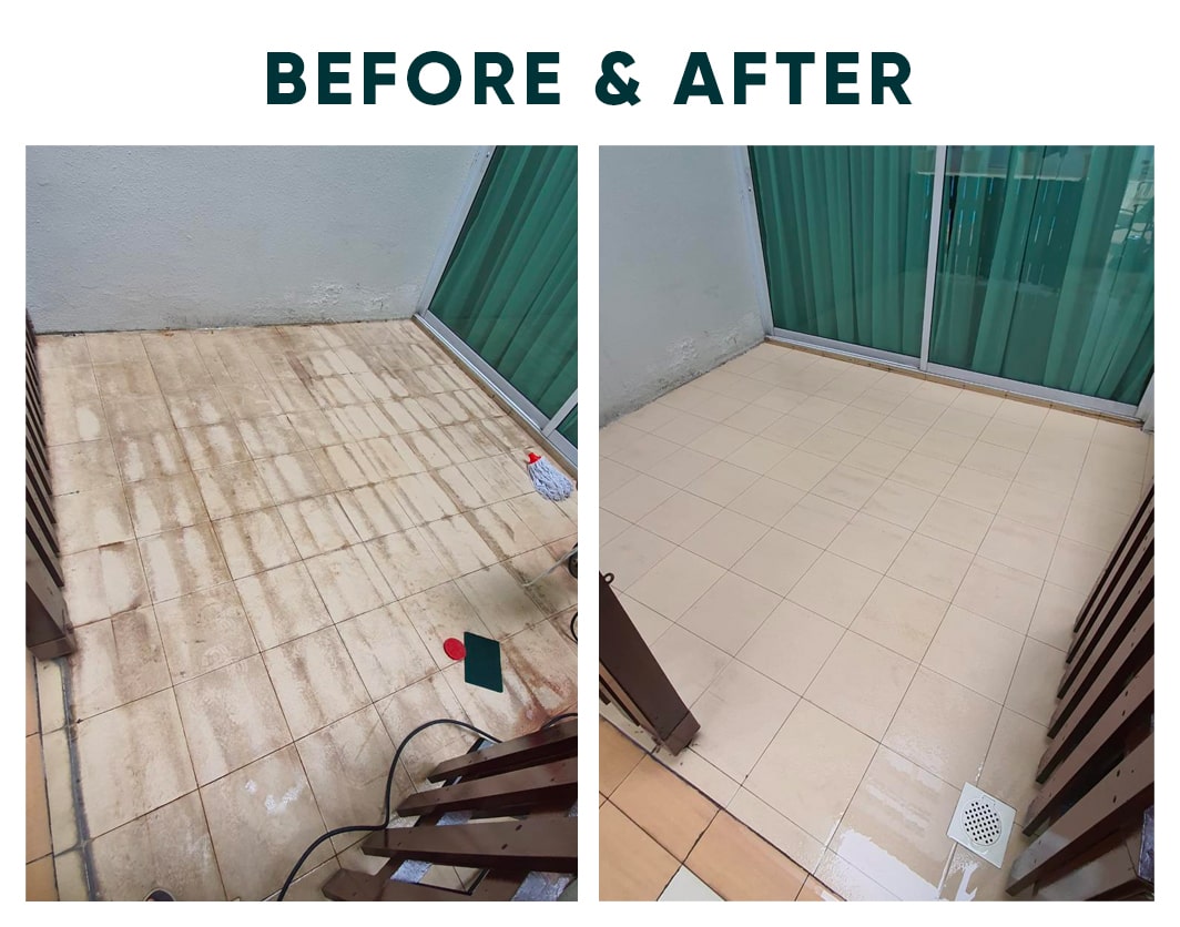 cleaning heavy stained tile